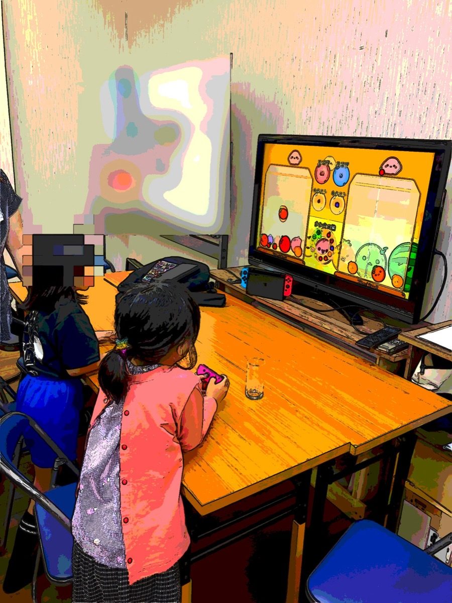 ゲームを楽しむ子どもたちの様子